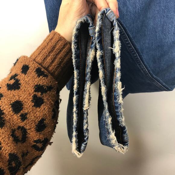 RE/DONE High Rise Straight Leg Loose Fit Button Fly 90's Jeans Vintage Indigo 30 - Picture 12 of 13